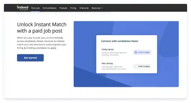 通过一个付费的职位发布来解锁 Instant Match。当您通过付费的方式发布职位时，如求职者的 Indeed 简历符合您的职位描述，您可以立即联系该求职者，并通过邀请求职者申请职位来加快招聘进程。